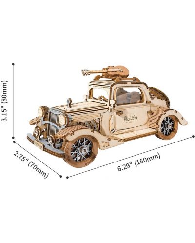 Ξύλινο 3D παζλ Robo Time 164 κομμάτια - Vintage αυτοκίνητο - 2